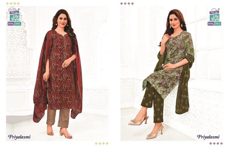 Priyalaxmi Vol 28 Mcm Lifestyle Cotton Readymade Pant Style Suits