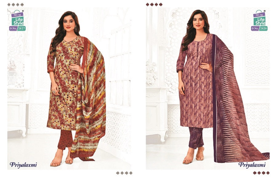 Priyalaxmi Vol 28 Mcm Lifestyle Cotton Readymade Pant Style Suits