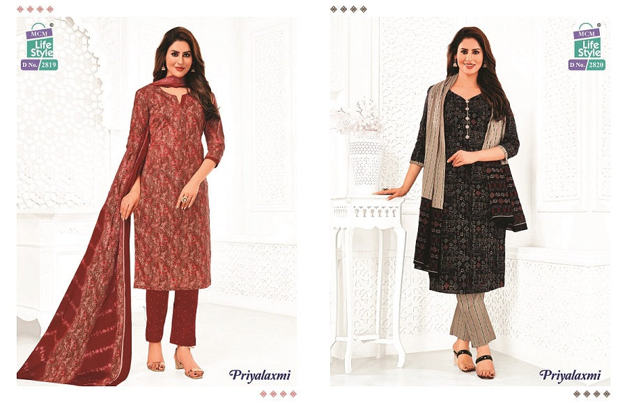 Priyalaxmi Vol 28 Mcm Lifestyle Cotton Readymade Pant Style Suits