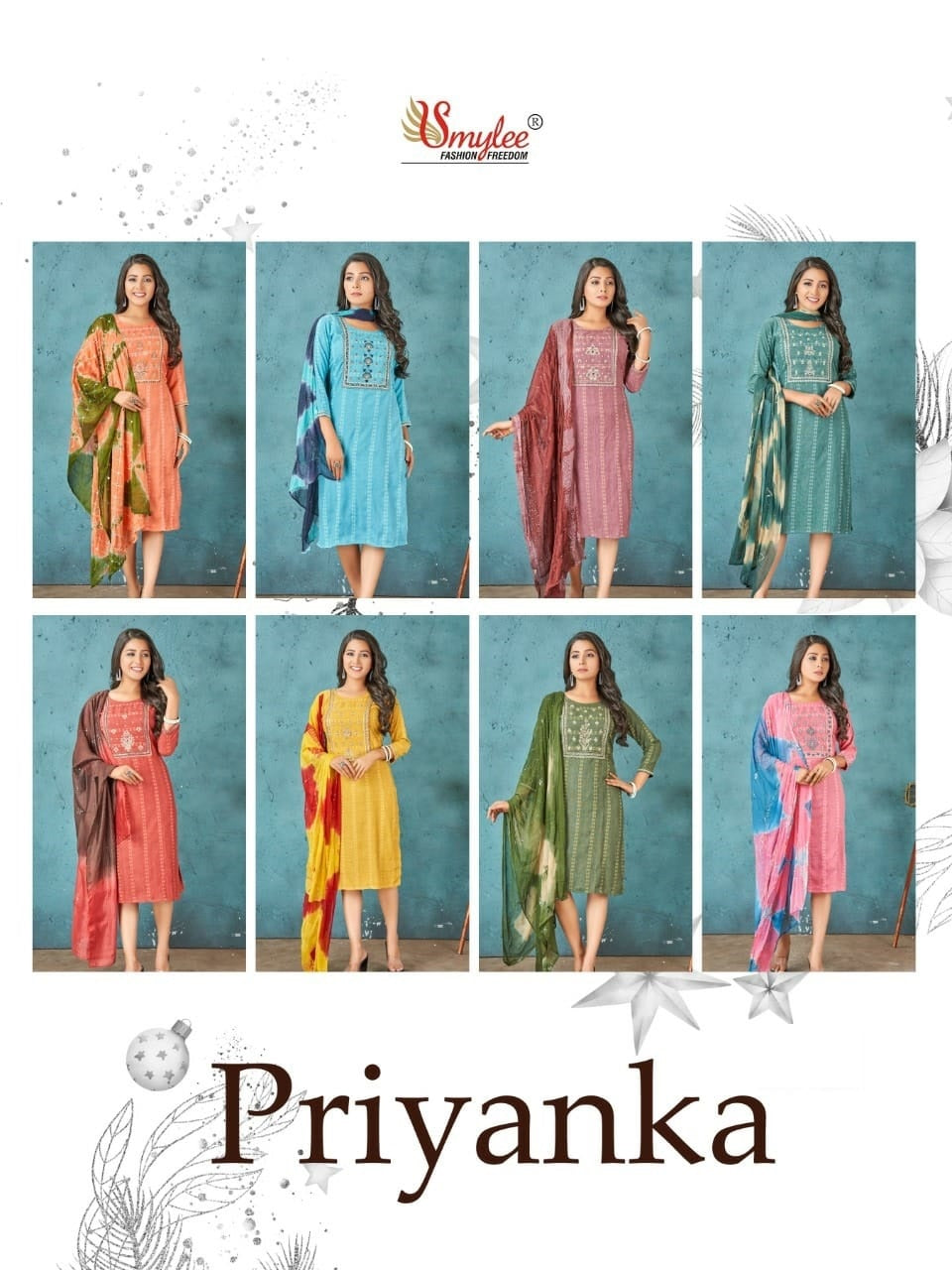 Priyanka-24 Smylee Bombay Kurti Dupatta Set