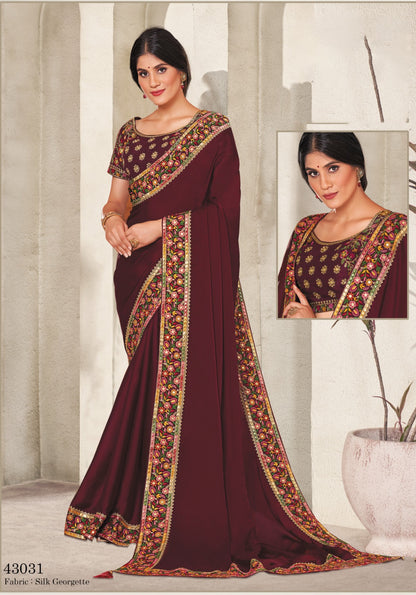 Priyanshi Mahotsav Silk Georgette Sarees