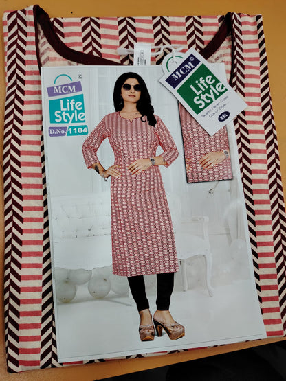 Priyatama Mcm Lifestyle Cotton Kurtis