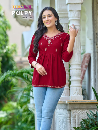 Pulpy Vol 14 Tips Tops Rayon Stylish Tops