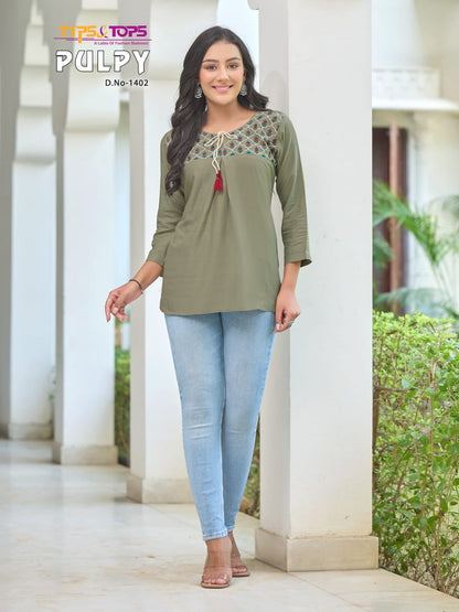 Pulpy Vol 14 Tips Tops Rayon Stylish Tops