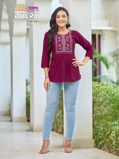 Pulpy Vol 14 Tips Tops Rayon Stylish Tops