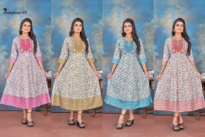 Pumpkins Premnath Two Tone Anarkali Kurtis