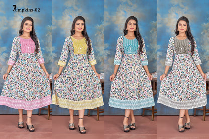 Pumpkins Premnath Two Tone Anarkali Kurtis