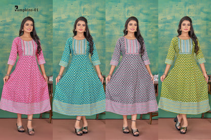 Pumpkins Premnath Two Tone Anarkali Kurtis