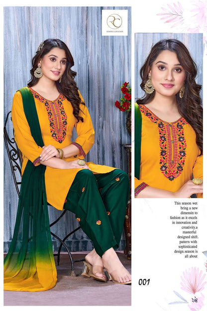 Punjabi Kudi Vol 2 Ramdev Creation Rayon Readymade Salwar Suits