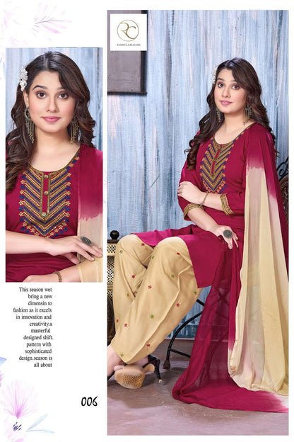 Punjabi Kudi Vol 2 Ramdev Creation Rayon Readymade Salwar Suits