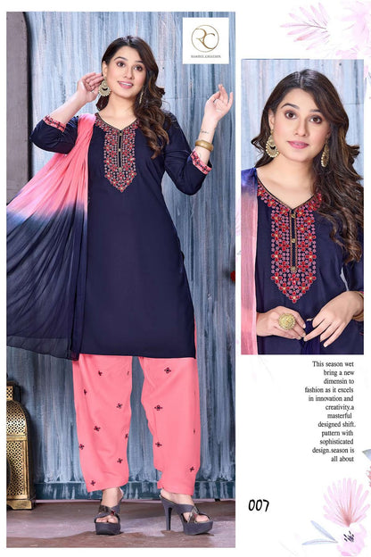 Punjabi Kudi Vol 2 Ramdev Creation Rayon Readymade Salwar Suits