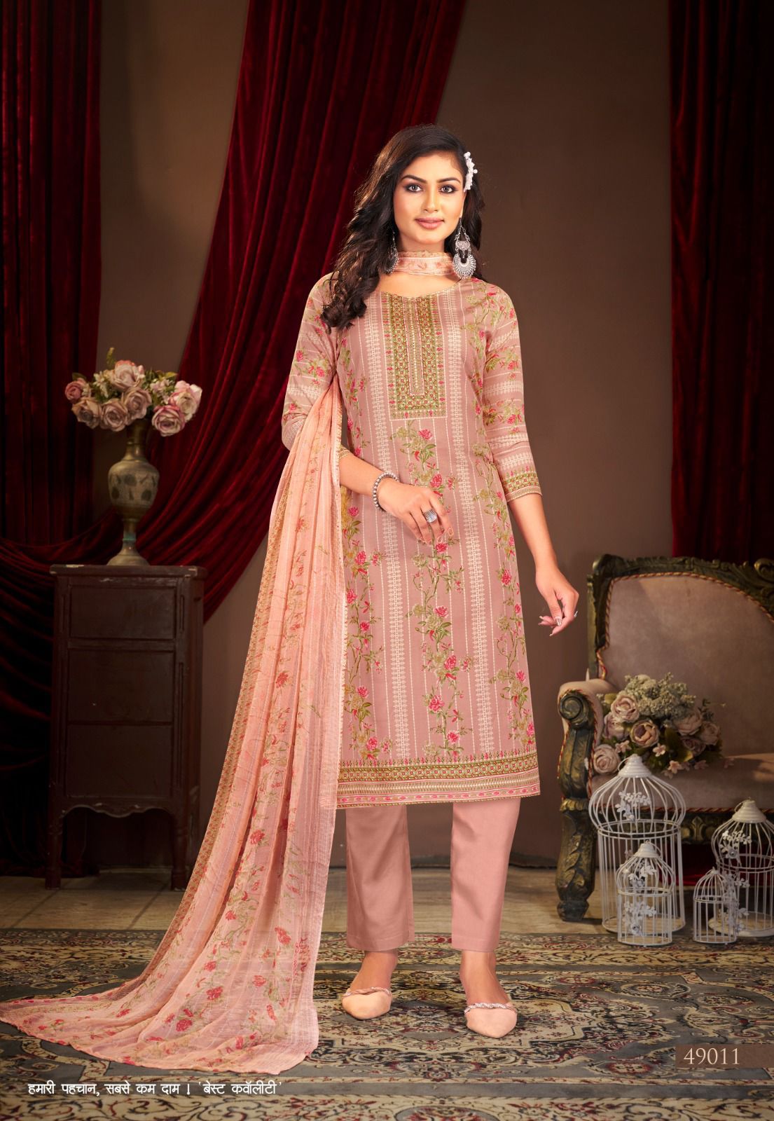 Punjabi Kudi Vol 49 Shiv Gori Silk Mills Cotton Pant Style Suits