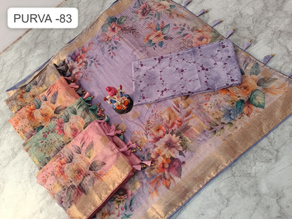 Purva 83 Kalpveli Organza Sarees