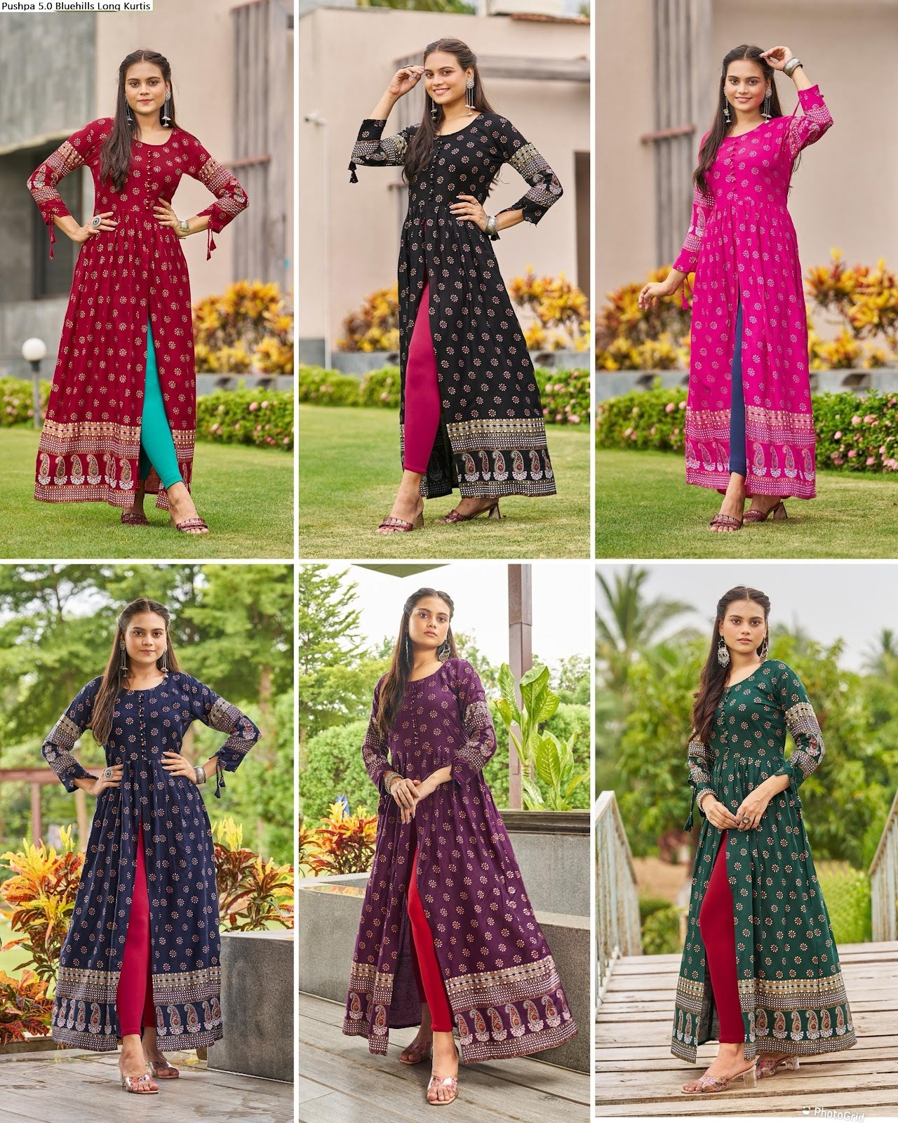 Pushpa 5.0 Bluehills Rayon Long Kurtis