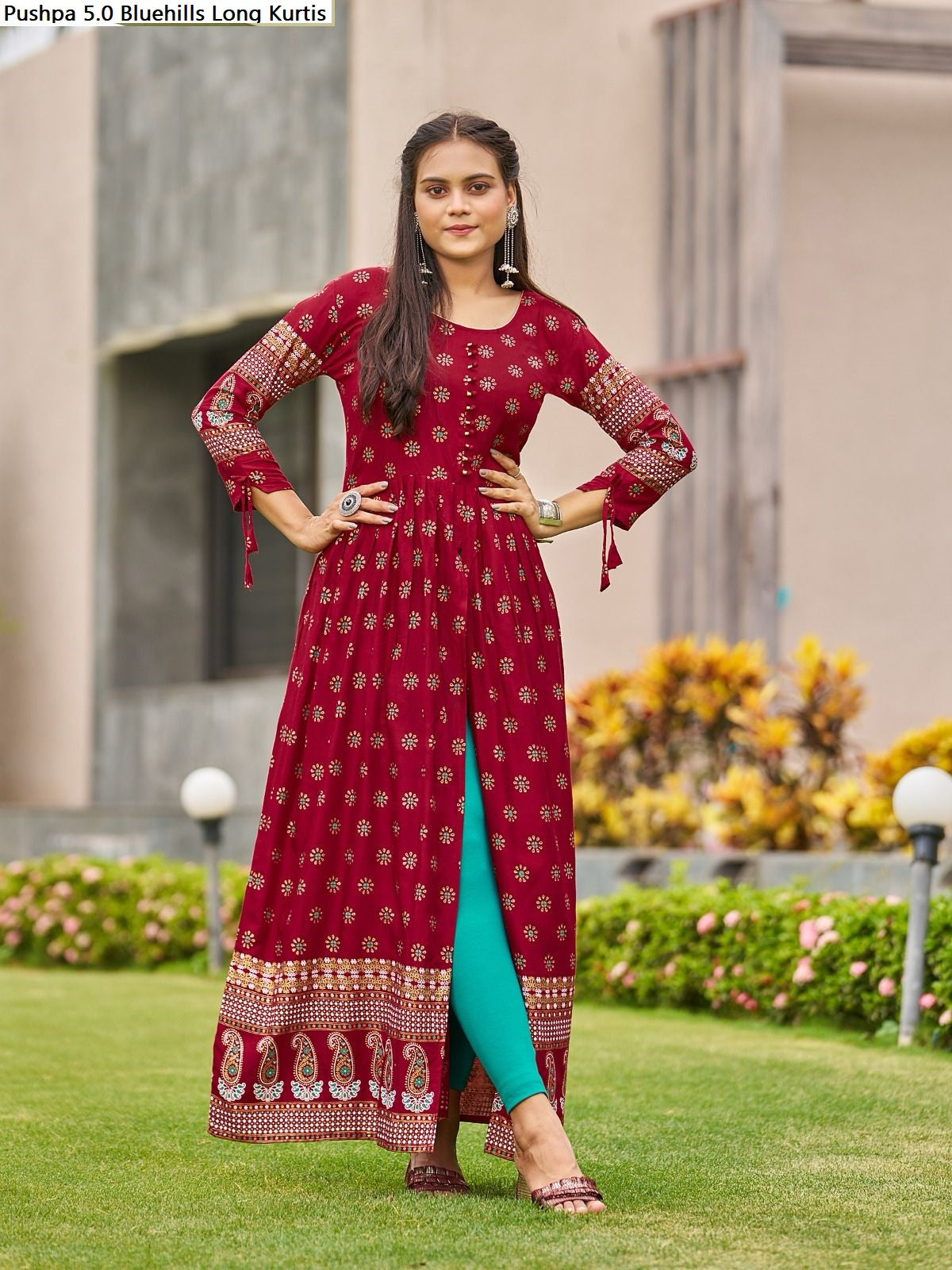 Pushpa 5.0 Bluehills Rayon Long Kurtis