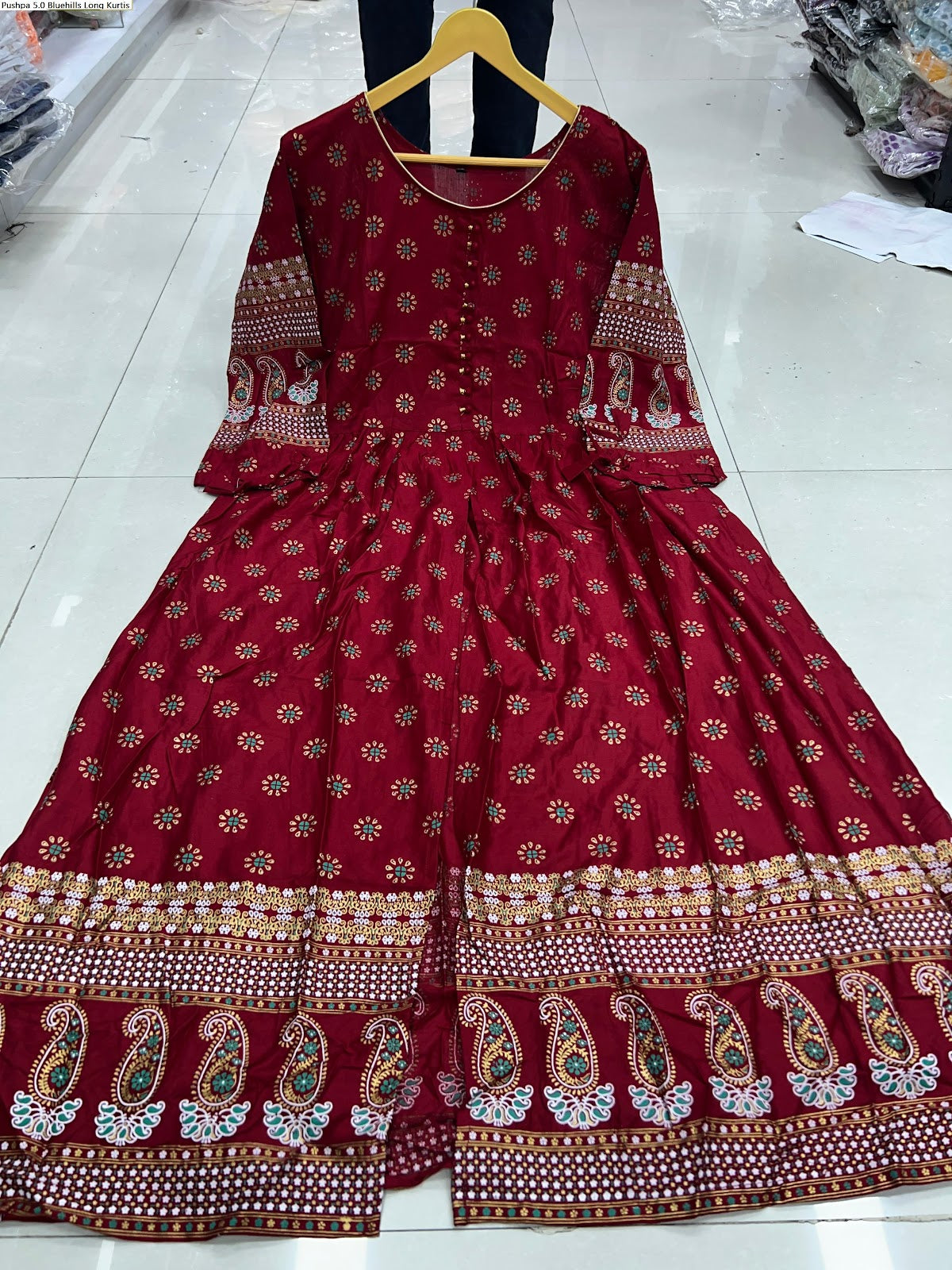 Pushpa 5.0 Bluehills Rayon Long Kurtis