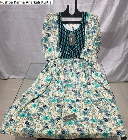 Pushpa Kanha Reyon Anarkali Kurtis