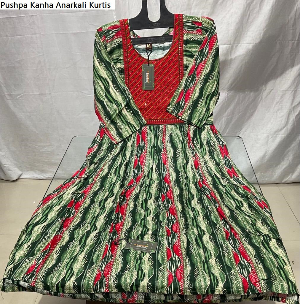 Pushpa Kanha Reyon Anarkali Kurtis