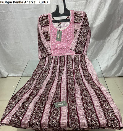Pushpa Kanha Reyon Anarkali Kurtis
