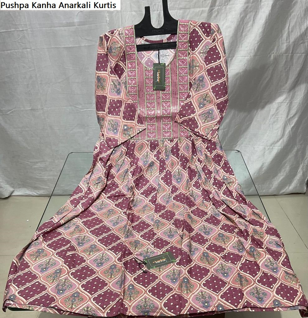 Pushpa Kanha Reyon Anarkali Kurtis