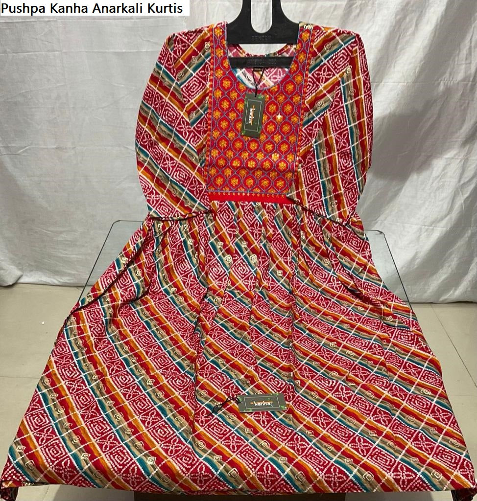 Pushpa Kanha Reyon Anarkali Kurtis