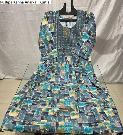 Pushpa Kanha Reyon Anarkali Kurtis