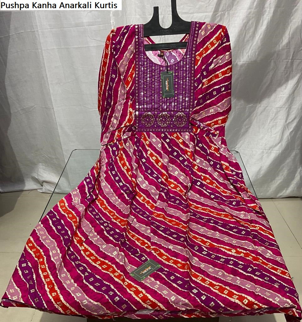 Pushpa Kanha Reyon Anarkali Kurtis
