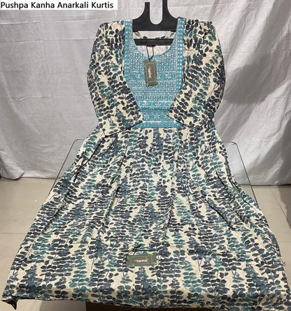 Pushpa Kanha Reyon Anarkali Kurtis