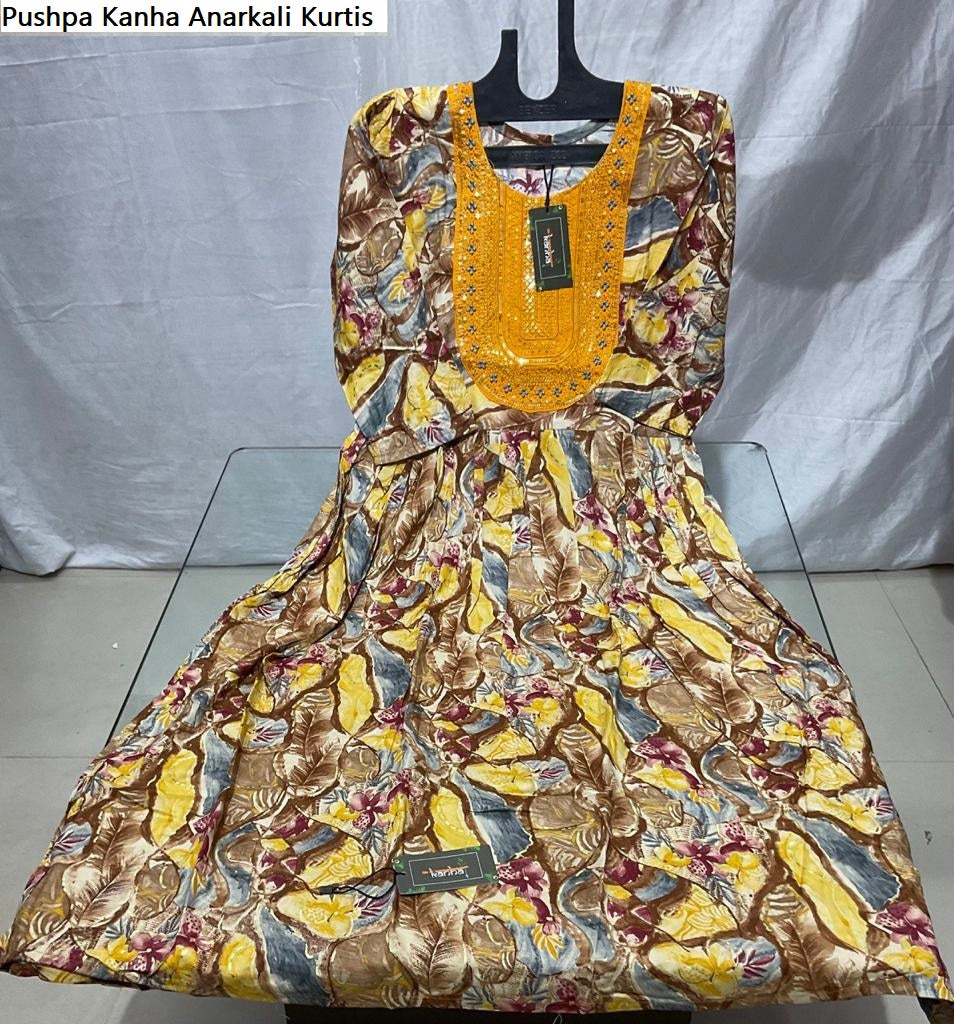 Pushpa Kanha Reyon Anarkali Kurtis