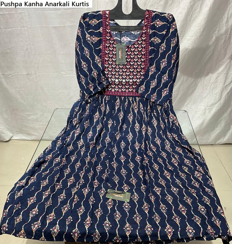 Pushpa Kanha Reyon Anarkali Kurtis