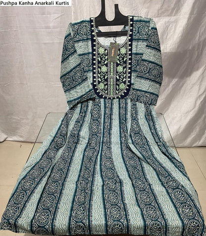 Pushpa Kanha Reyon Anarkali Kurtis