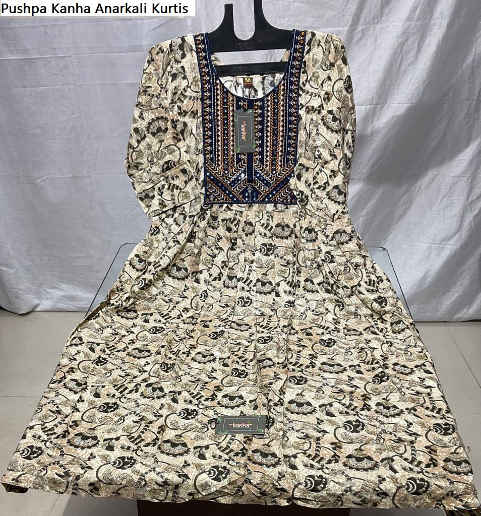 Pushpa Kanha Reyon Anarkali Kurtis
