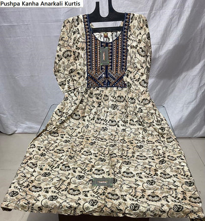 Pushpa Kanha Reyon Anarkali Kurtis