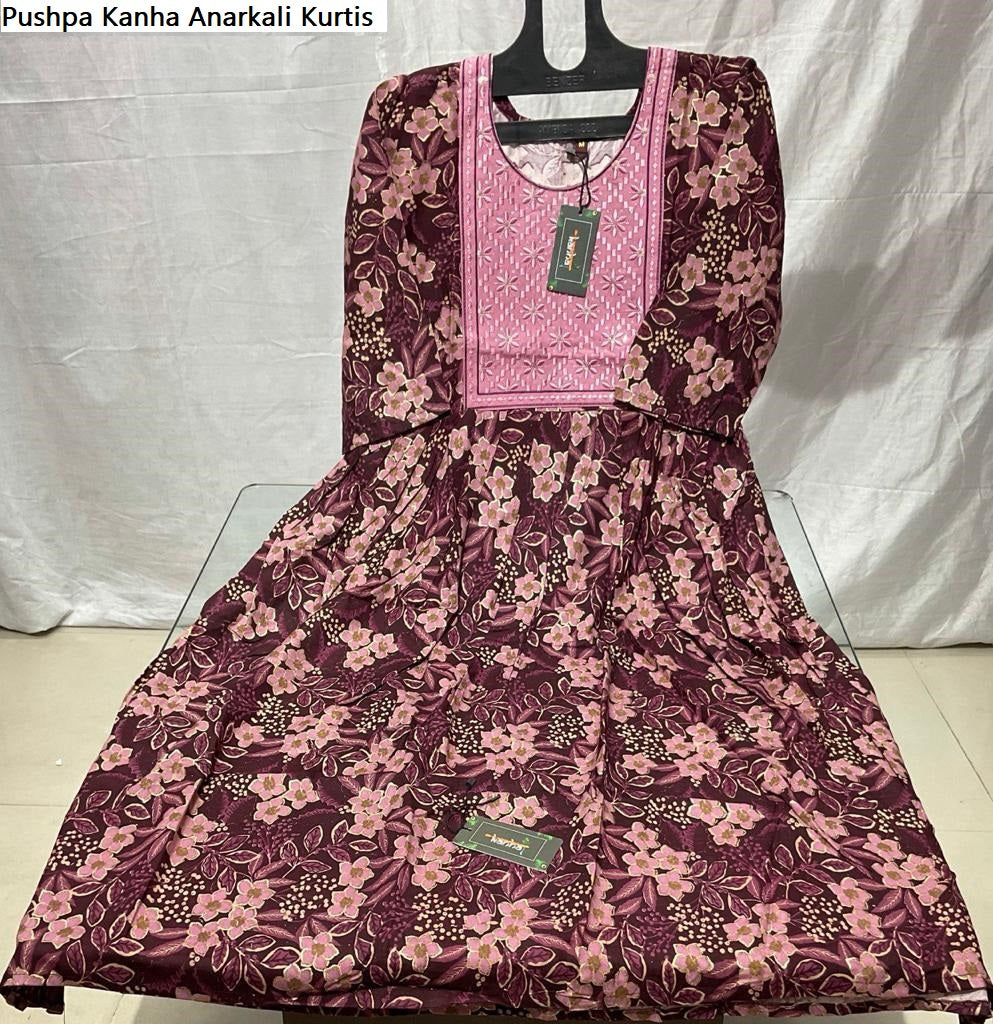 Pushpa Kanha Reyon Anarkali Kurtis