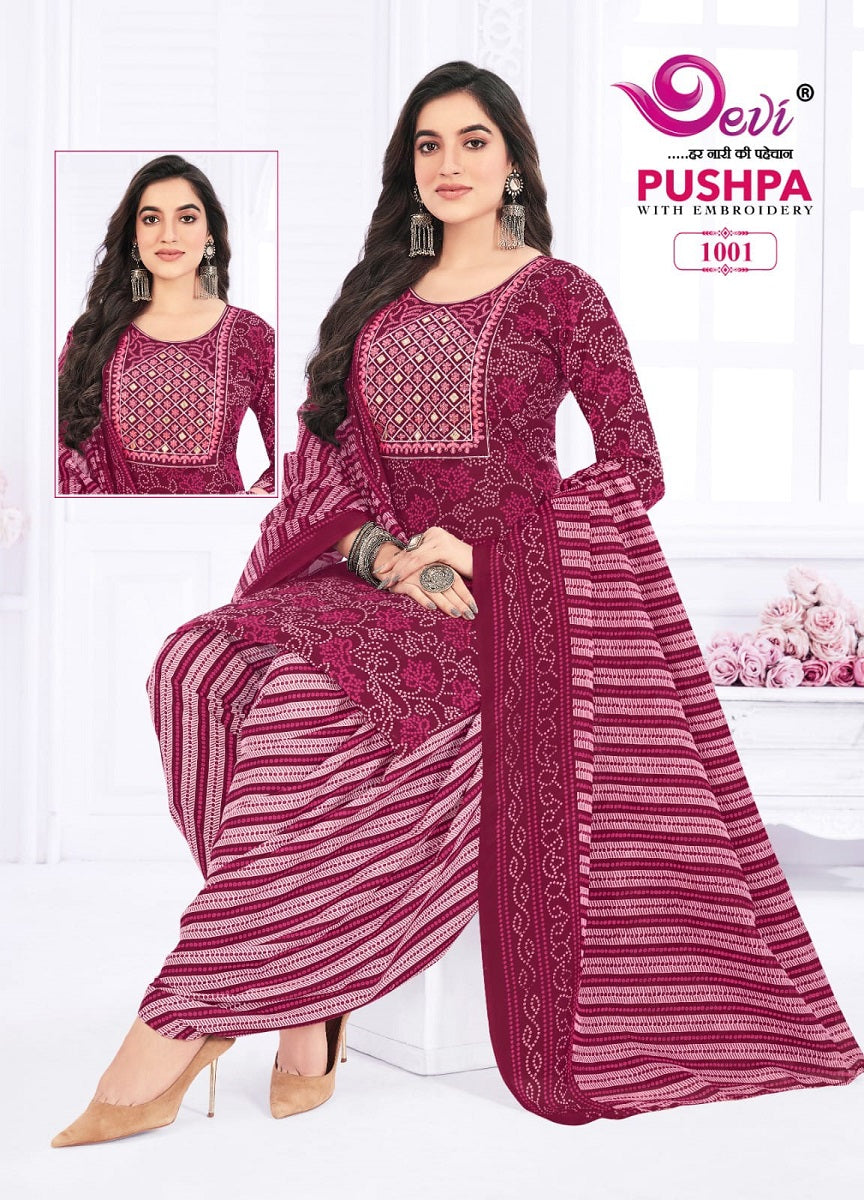 Pushpa Vol 1- With Inner Devi Readymade Cotton Patiyala Suits