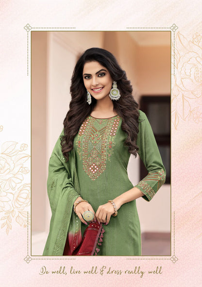 Pushpa Vol 3 Ladies Flavour Rayon Viscose Readymade Pant Style Suits