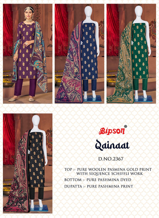 Qainaat 2367 Bipson Prints Pashmina Suits