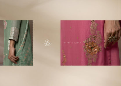 Qala Tm Jacquard Plazzo Style Suits