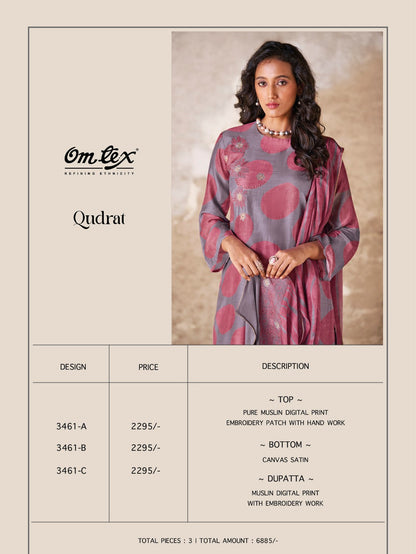 Qudrat Omtex Muslin Pant Style Suits