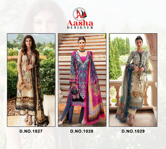 Queen Court Vol 3 Aasha Designer Cotton Pakistani Salwar Suits