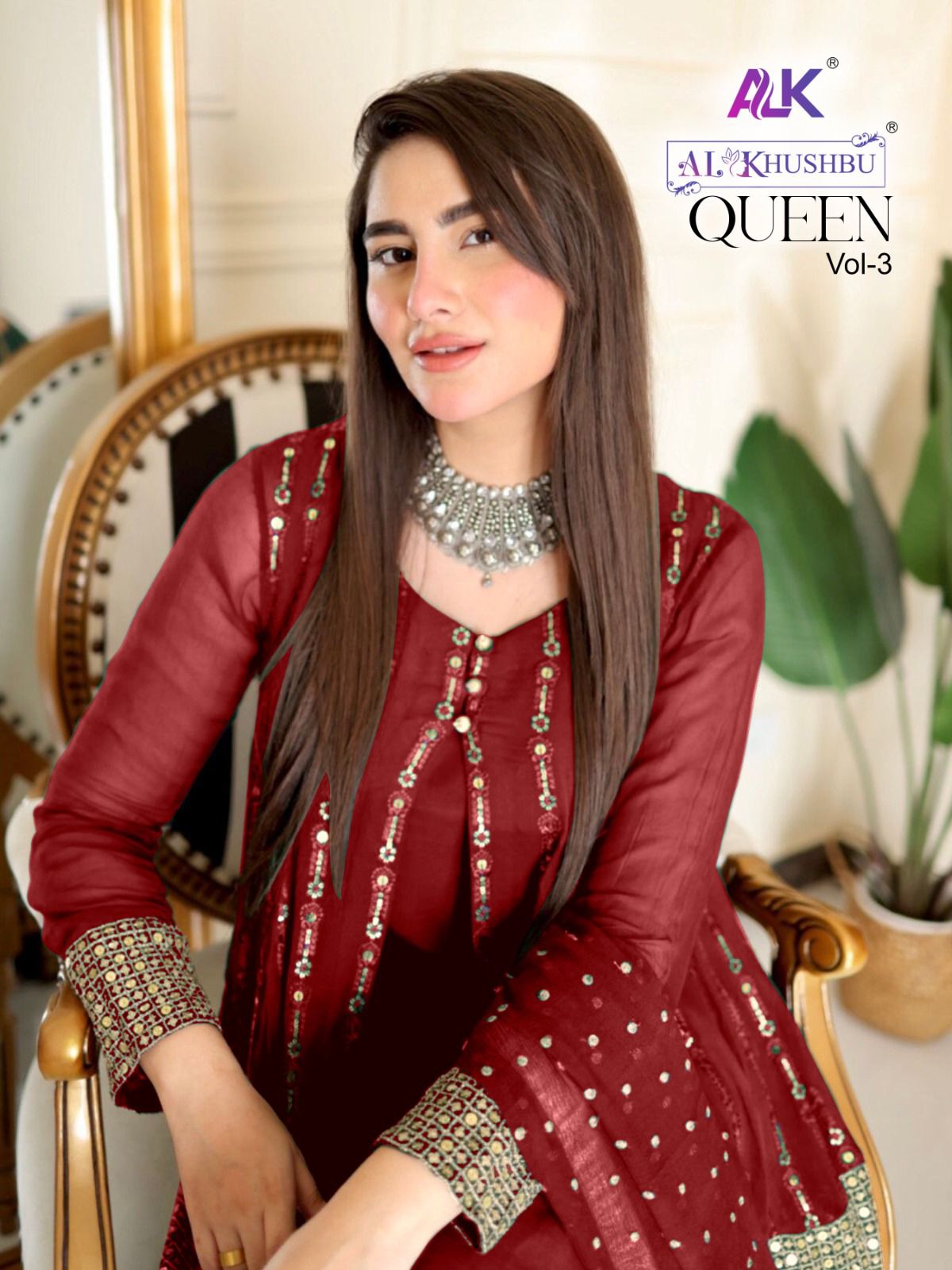 Queen Vol 3-Hijk Alk Georgette Pakistani Salwar Suits