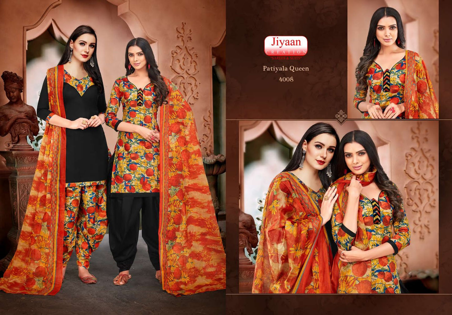Queen Vol 4 Jiyaan Creation Readymade Cotton Patiyala Suits