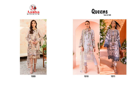 Queens Vol 2-Nx Aasha Designer Cotton Pakistani Salwar Suits