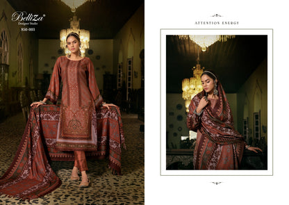 Qurbat Belliza Designer Studio Wool Karachi Pashmina Salwar Suits