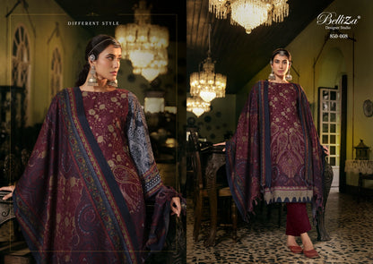 Qurbat Belliza Designer Studio Wool Karachi Pashmina Salwar Suits