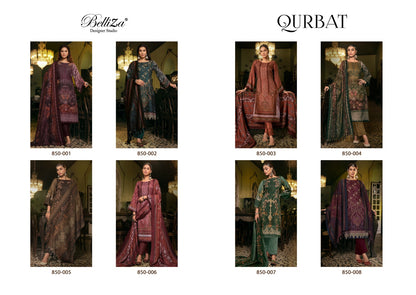 Qurbat Belliza Designer Studio Wool Karachi Pashmina Salwar Suits