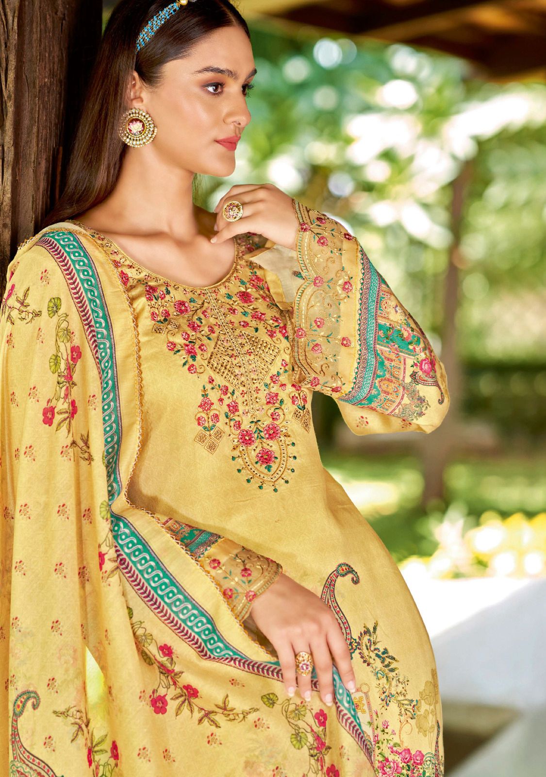 Qurbat Edition 14 Alok Jaam Cotton Pakistani Patch Work Suits