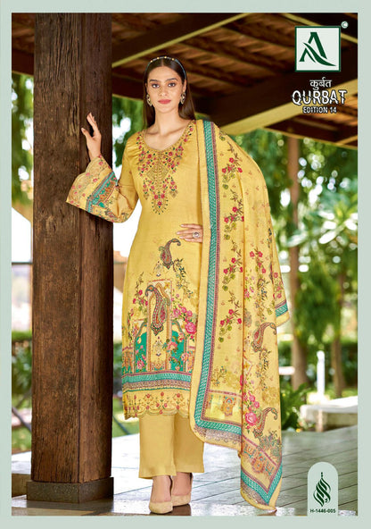 Qurbat Edition 14 Alok Jaam Cotton Pakistani Patch Work Suits