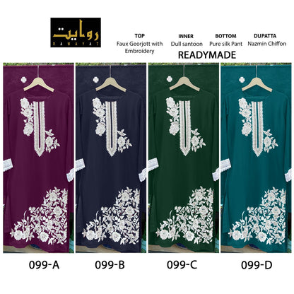R-099 Rawayat Georgette Pakistani Readymade Suits