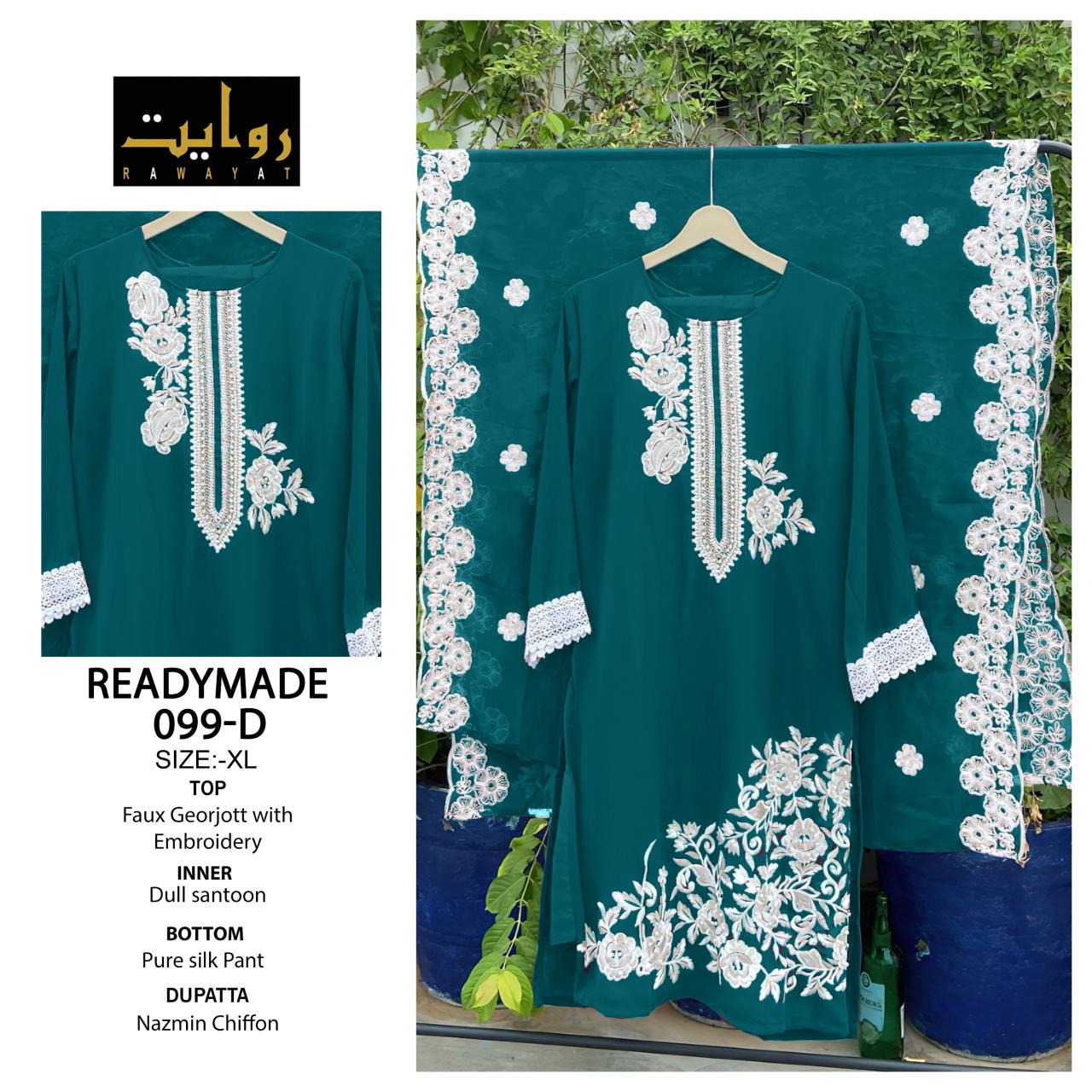 R-099 Rawayat Georgette Pakistani Readymade Suits